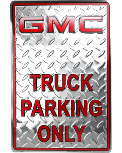 Fém tábla GMC Parking 30 cm x 45 cm