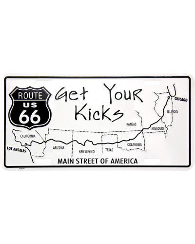 Amerikai rendszám Route 66 Get your Kicks