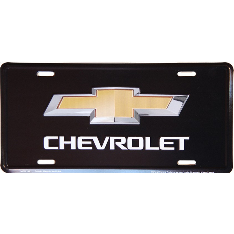 Amerikai rendszám Chevrolet Bow Tie fekete