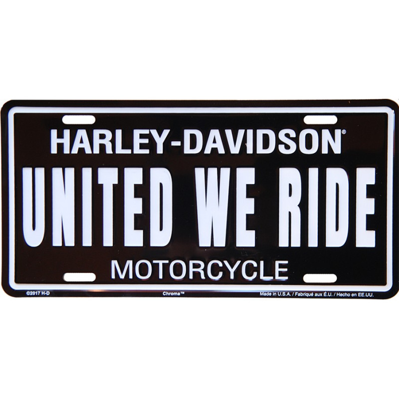 Amerikai rendszám Harley Davidson United we Ride