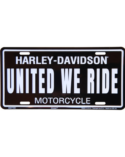 Amerikai rendszám Harley Davidson United we Ride