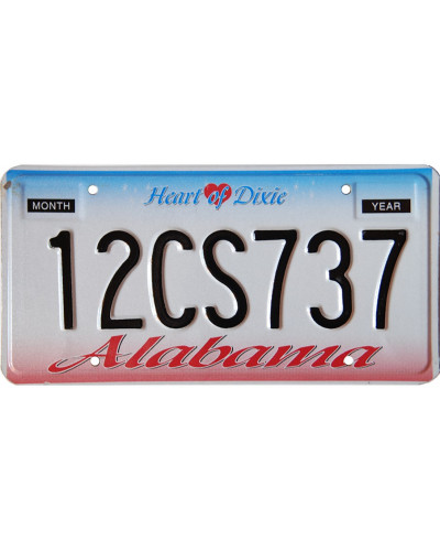Amerikai rendszám Alabama Heart of Dixie