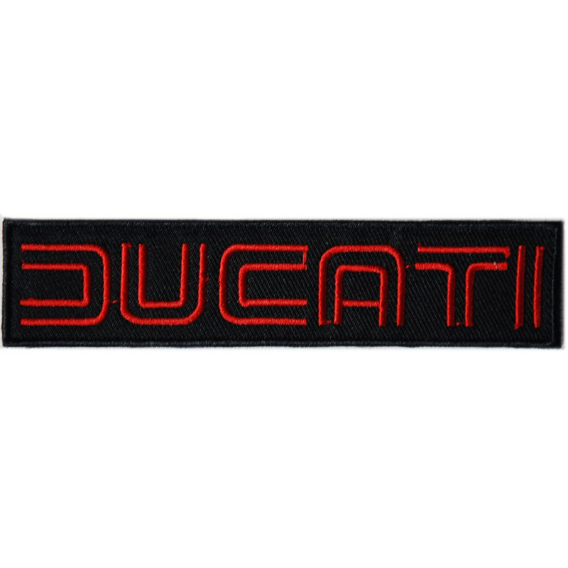Motoros tapasz Ducati fekete 12 cm x 2,5 cm