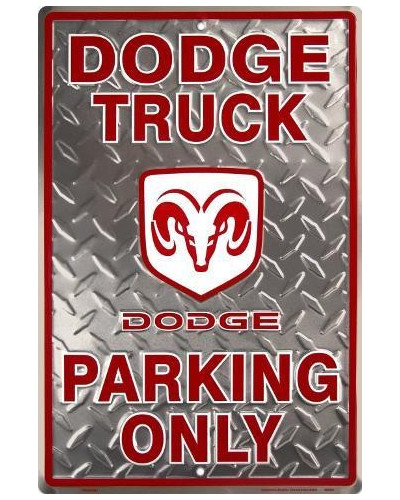 Fém tábla Dodge Truck Parking 30 cm x 45 cm