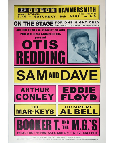 Koncertplakát Otis Redding, The Odeon 1967