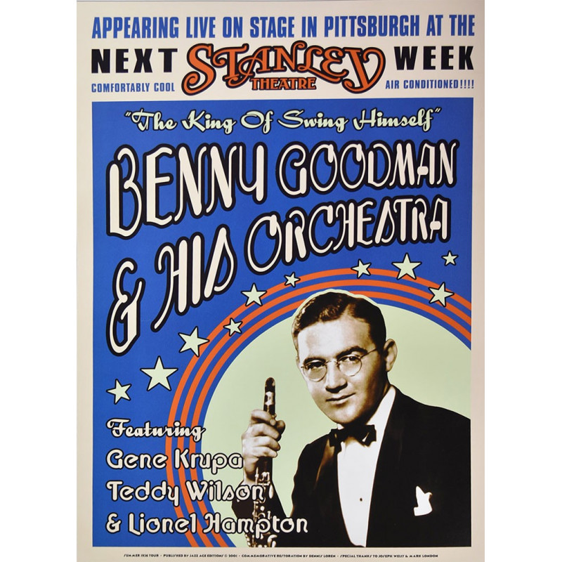 Koncertplakát Benny Goodman, Pittsburgh, 1936