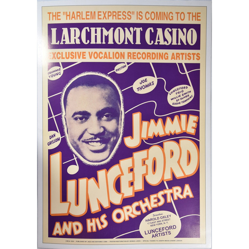 Koncertplakát Jimmie Lunceford, 1938