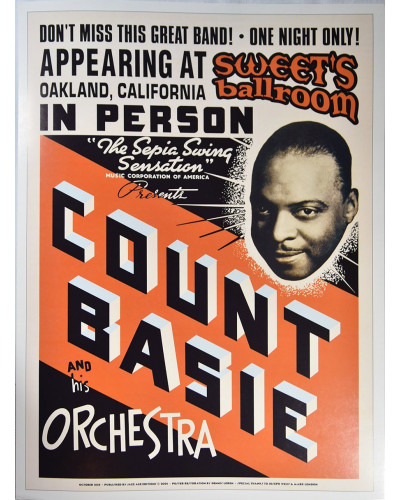 Koncertplakát Count Basie, Oakland 1939