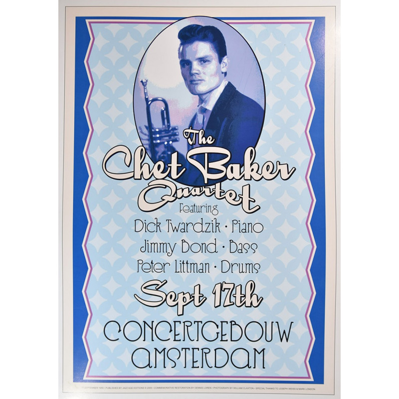Koncertplakát Chet Baker, 1955