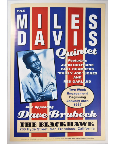 Koncertplakát Miles Davis, San Francisco 1957