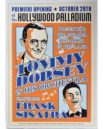 Koncertplakát Tommy Dorsey és Frank Sinatra, Hollywood 1940
