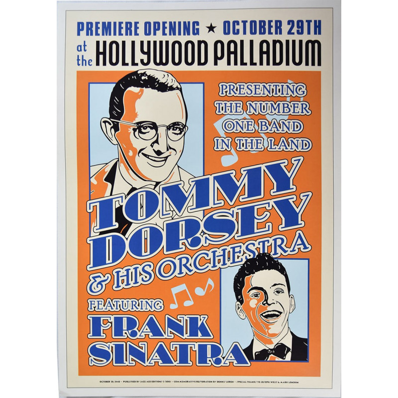 Koncertplakát Tommy Dorsey és Frank Sinatra, Hollywood 1940
