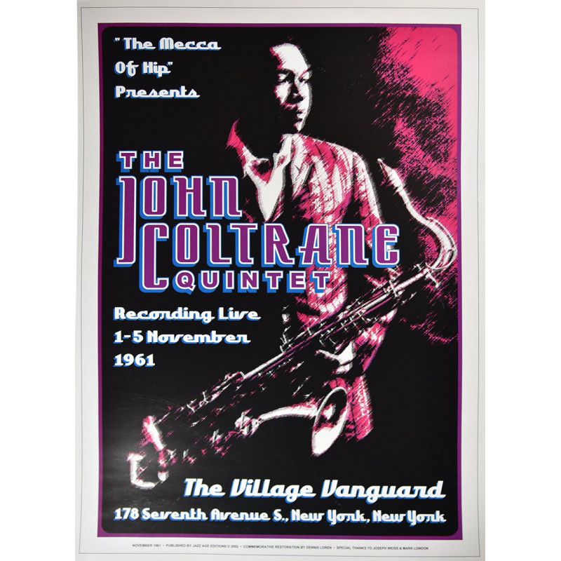 Koncertplakát John Coltrain, New York 1961