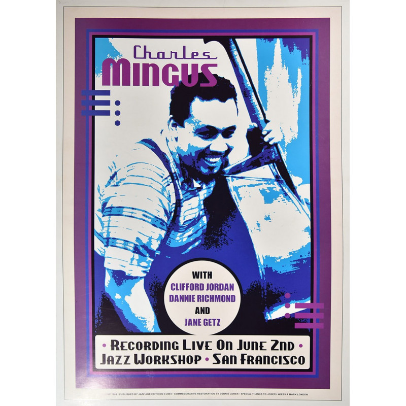 Koncertplakát Charles Mingus, San Francisco 1964
