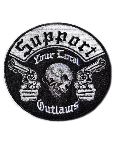 Motoros tapasz Support your local Outlaw  9 cm x 8 cm