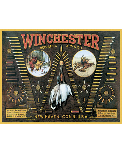 Fém tábla Winchester Bullet Board 32 cm x 40 cm