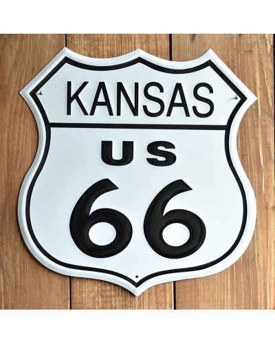 Fém tábla Route 66 Kansas Shield 30 cm x 30 cm