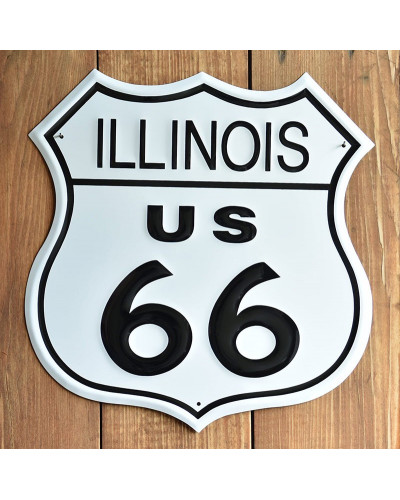 Fém tábla Route 66 Illinois Shield 30 cm x 30cm