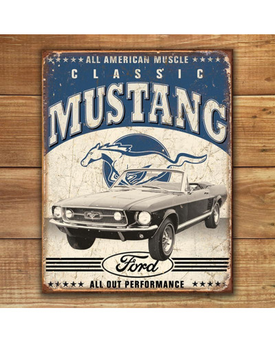 Fém tábla Classic Ford Mustang 40 cm x 32 cm