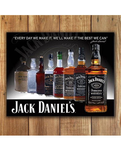 Fém tábla Jack Daniels - Bottles 32 cm x 40 cm