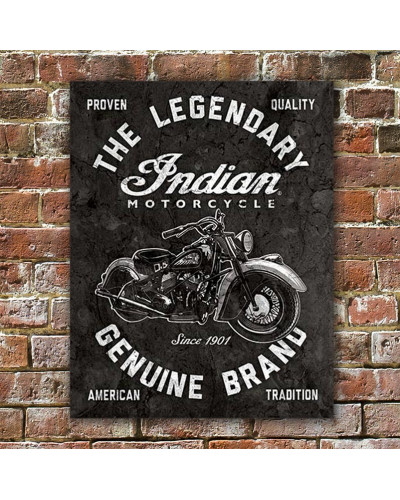 Fém tábla Indian Motorcycles - Legendary 40 cm x 32 cm