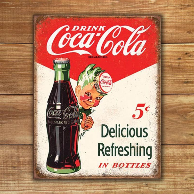 Fém tábla Coca Cola - Sprite Boy 5 Cents 32 cm x 40 cm