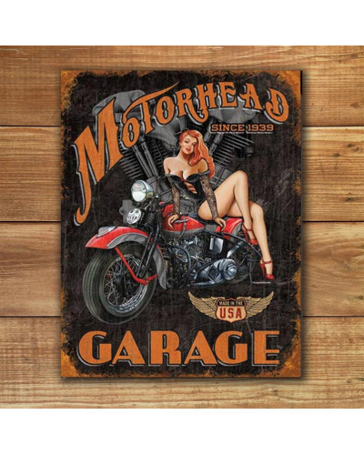 Fém tábla Legends - Motorhead Garage 40 cm x 32 cm