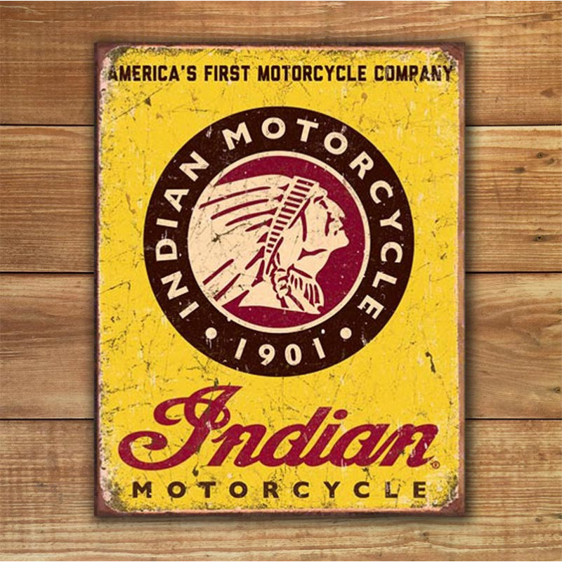 Fém tábla Indian Motorcycles Since 1901 40 cm x 32 cm