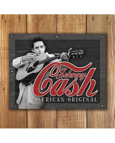 Fém tábla Johnny Cash - American Original 32 cm x 40 cm