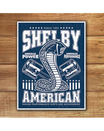 Fém tábla Shelby - Unbridled 40 cm x 32 cm