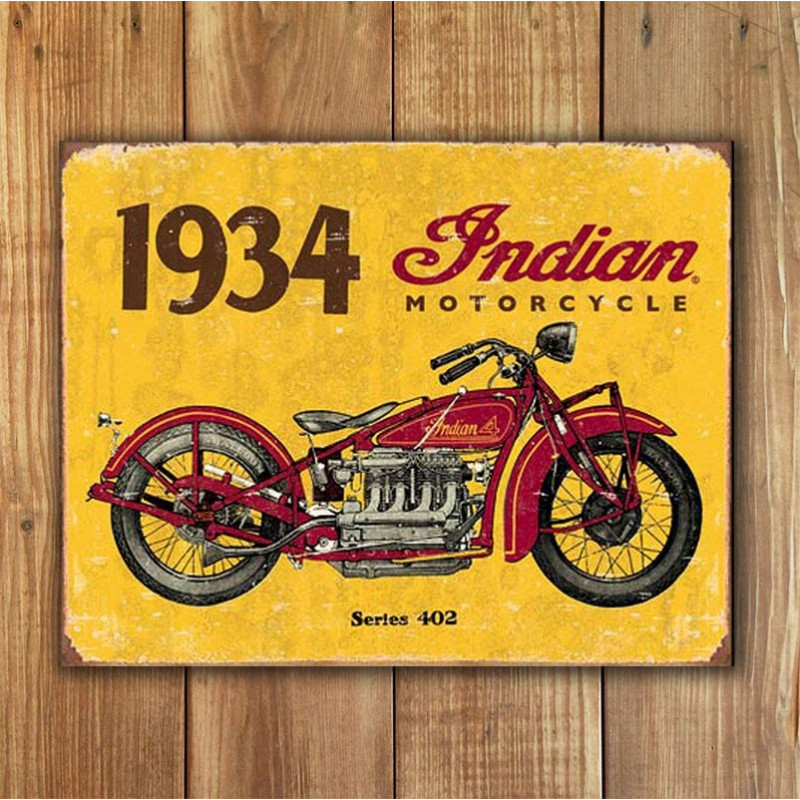 Fém tábla 1934 Indian 40 cm x 32 cm