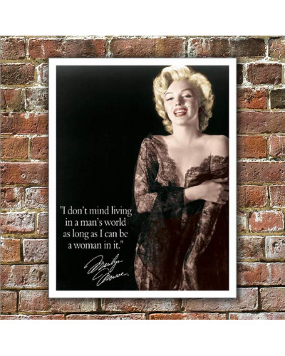 Fém tábla Marilyn - Mans world 40 cm x 32 cm