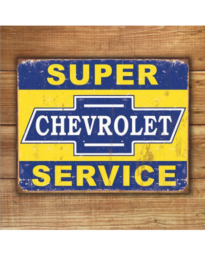 Fém tábla Super Chevy Service 40 cm x 32 cm