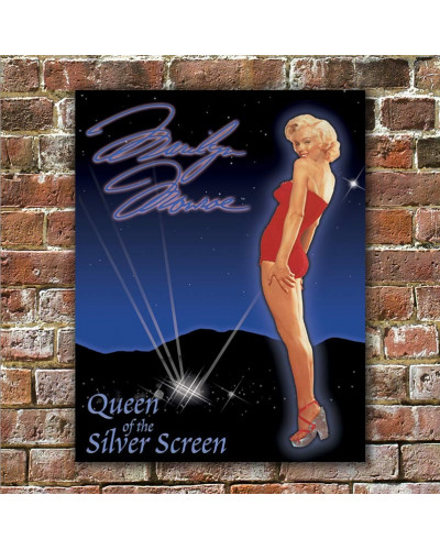Fém tábla Marilyn - Queen of Screen 32 cm x 40 cm