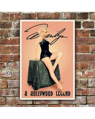 Fém tábla Marilyn Monroe Hollywood Legend 40 cm x 32 cmz