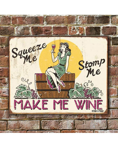 Fém tábla Moore - Make me Wine 40 cm x 32 cm