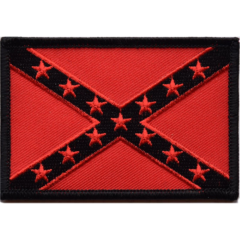 Motoros tapasz Confederate Flag Red 9 cm x 6 cm