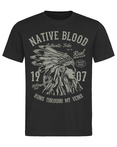 Férfi póló Native Blood fekete