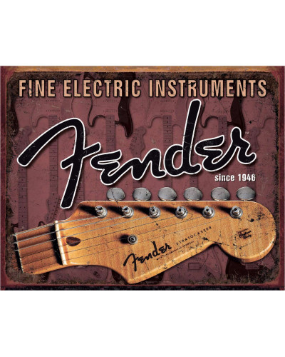 Fém tábla Fender- Headstock 40 cm x 32 cm
