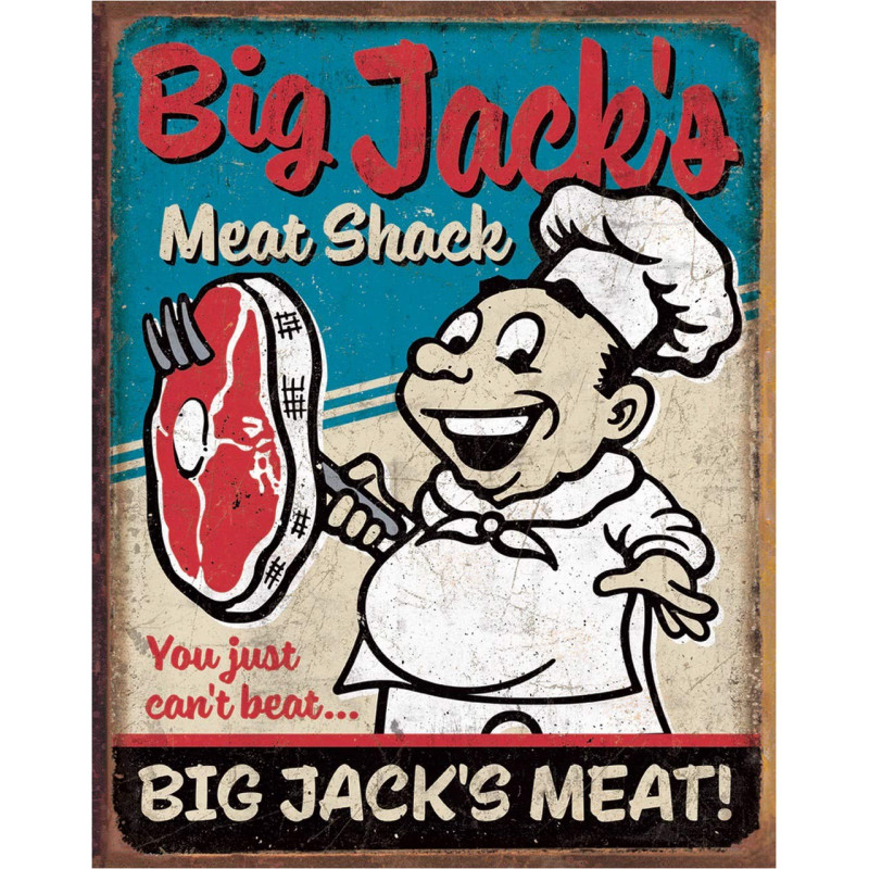 Fém tábla Big Jacks Meats 40 cm x 32 cm