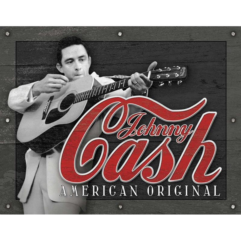 Fém tábla Johnny Cash - American Original 32 cm x 40 cm