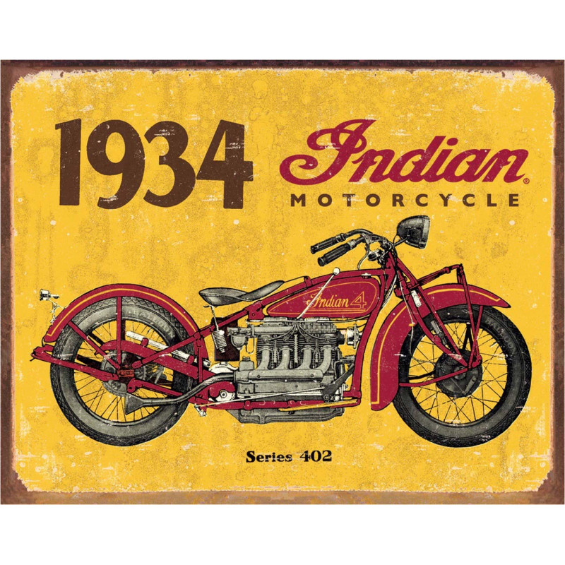 Fém tábla 1934 Indian 40 cm x 32 cm
