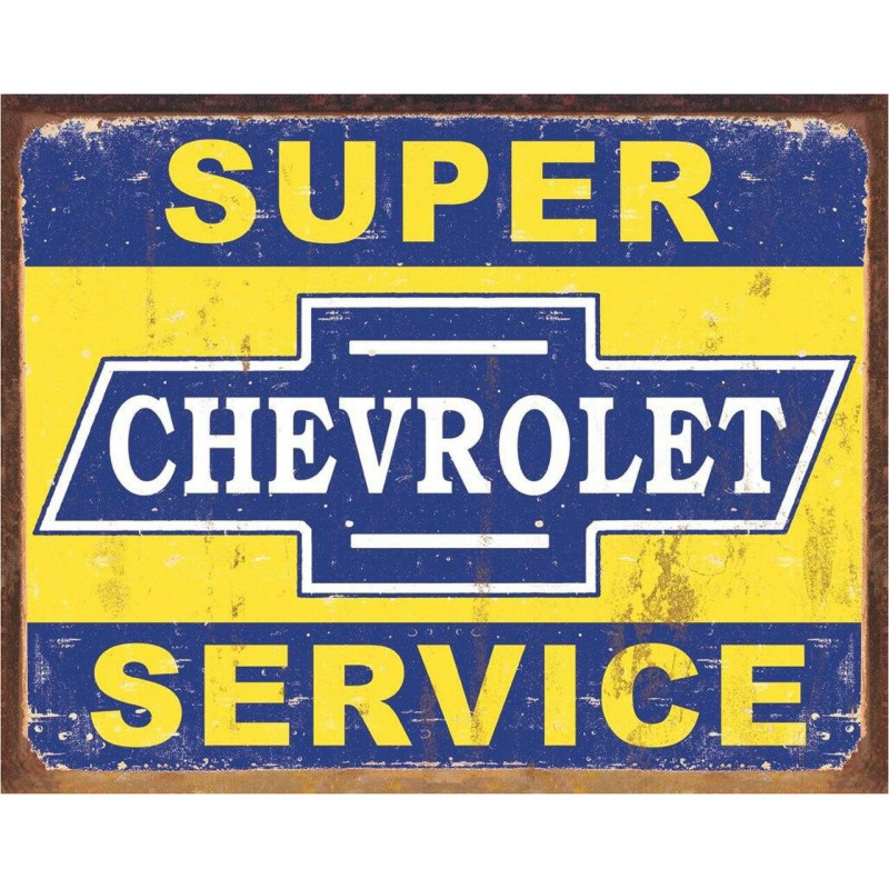 Fém tábla Super Chevy Service 40 cm x 32 cm