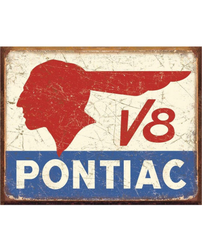 Fém tábla Pontiac V8 40 cm x 32 cm