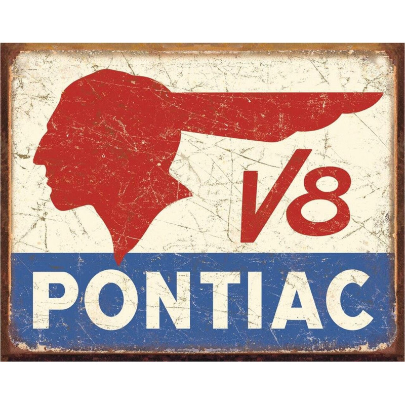 Fém tábla Pontiac V8 40 cm x 32 cm