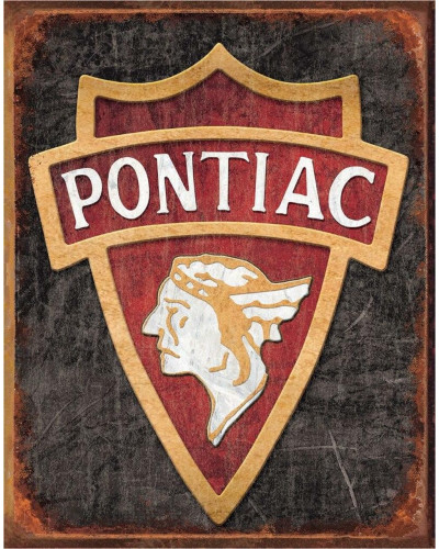 Fém tábla 1930 Pontiac logo 40 cm x 32 cm
