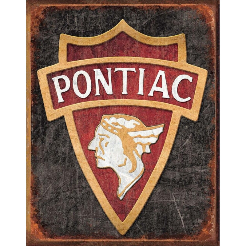 Fém tábla 1930 Pontiac logo 40 cm x 32 cm