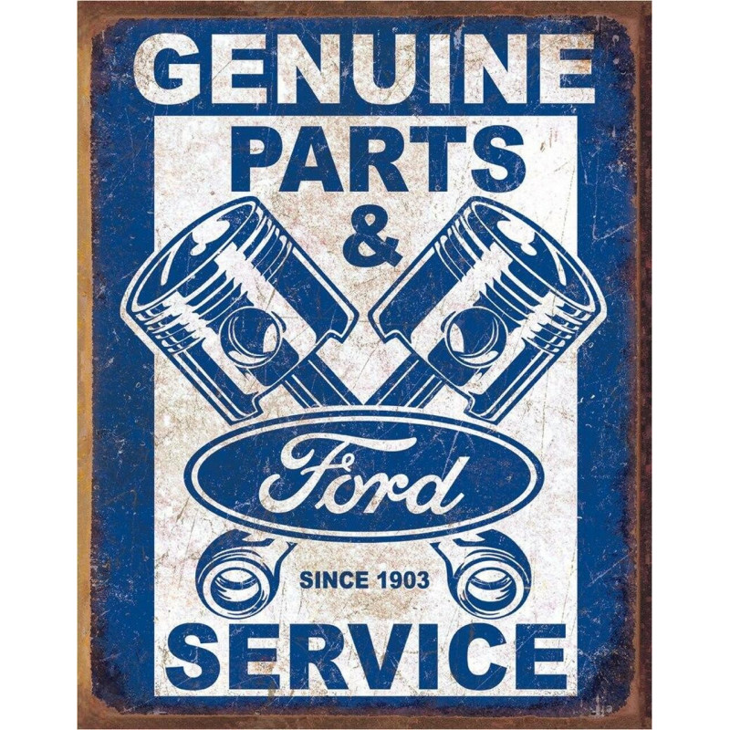 Fém tábla Ford Service - Pistons 40 cm x 32 cm