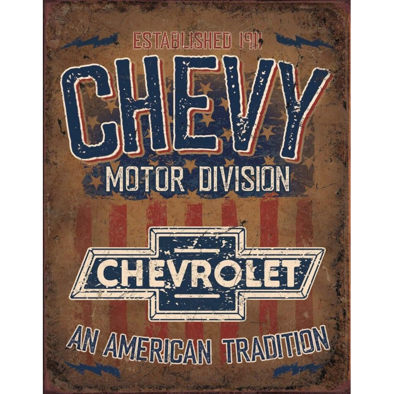 Fém tábla Chevy - American Tradition 40 cm x 32 cm