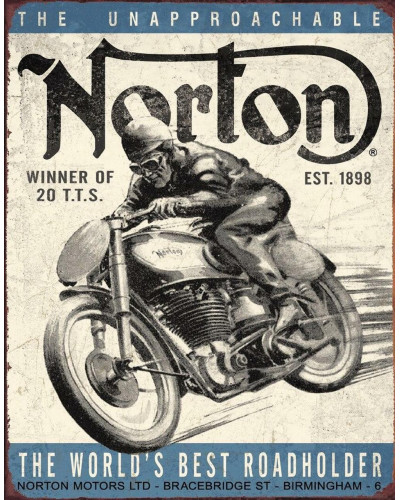 Fém tábla Norton - Winner 40 cm x 32 cm